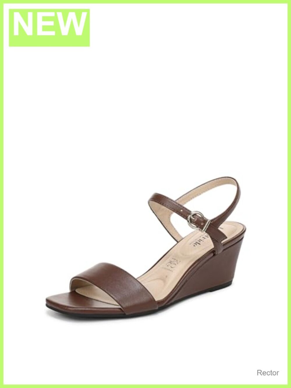 Women's Faux Leather Wedge Sandal Ankle Strap Open Toe Comfort Dress Shoe